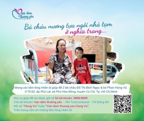 HAI BÀ CHÁU NƯƠNG TỰA Ở CÁI LÁN TẠM TRONG NGHĨA TRANG